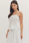 Eyelet Peplum Shirt