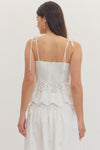 Eyelet Peplum Shirt