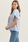 Plaid Flutter Sleeve Top