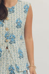 Floral Print Sleeveless Top