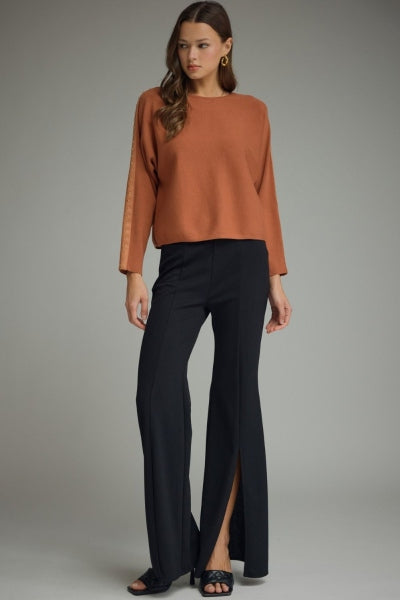 Studded Sleeve Knit Top
