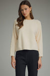 Studded Sleeve Knit Top