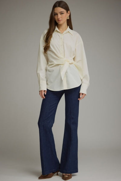 Relaxed Tie Button Up