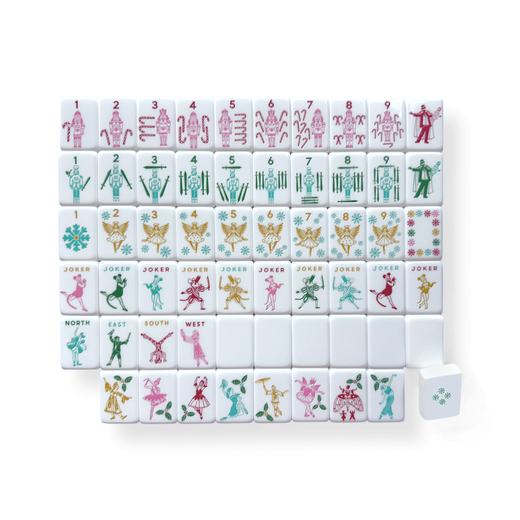 Merry Nutcracker Holiday Mahjong Tiles Set