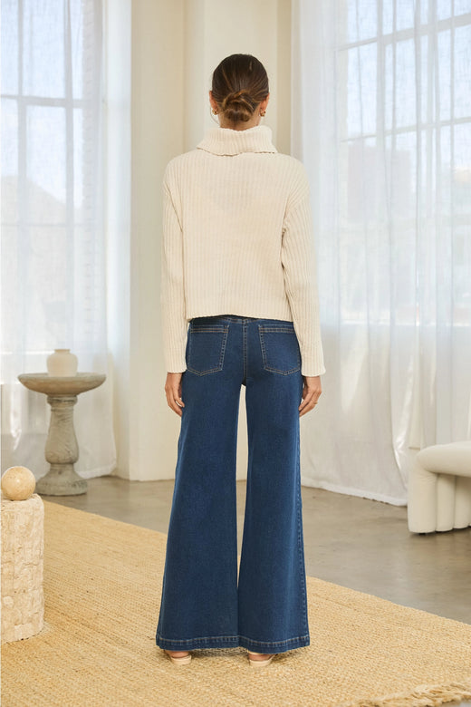 Ribbed Turtleneck Sweater