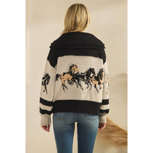 Horse Cardigan Sweater