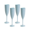 Scalloped Acrylic Champagne Flutes