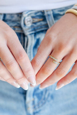 CZ Adjustable Ring, Water-Resistant