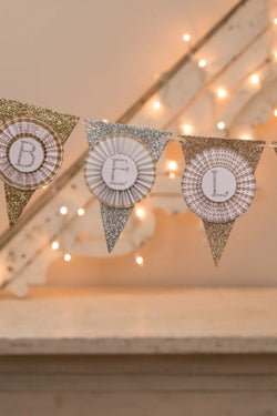 Believe Metallic Glittered Garland