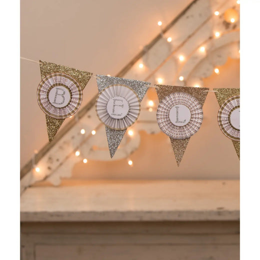 Believe Metallic Glittered Garland