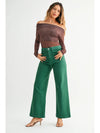 Patch Pocket Wide Leg Jean