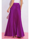 Satin Pleated Maxi Skirt