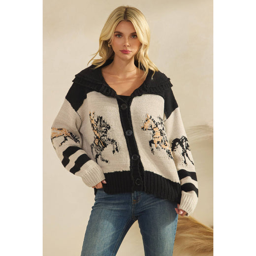 Horse Cardigan Sweater