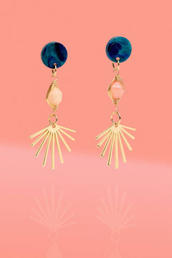 Celestial Midnight Bloom Three Tier Dangles