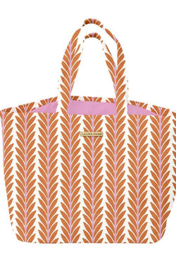 Frond Orange Terry Beach Tote