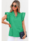 Scallop Trim Short Sleeve Shirt