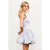 Periwinkle Crew Neck Balloon Hem Sleeveless Dress