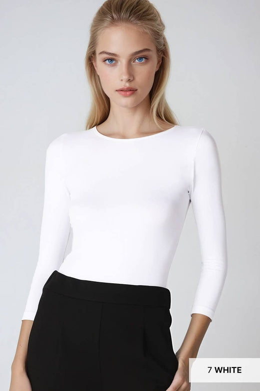 Nikibiki 3/4 Sleeve Crew Neck Top