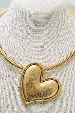 Vintage Heart Choker Necklace