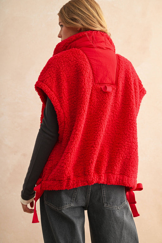 Teddy Fabric Vest Jacket