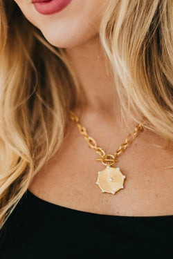 Waterproof Gold Charm Necklace