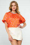 Dot The Puff Sleeve Top