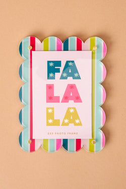 Mini Acrylic Picture Frame Magnet Fa La La
