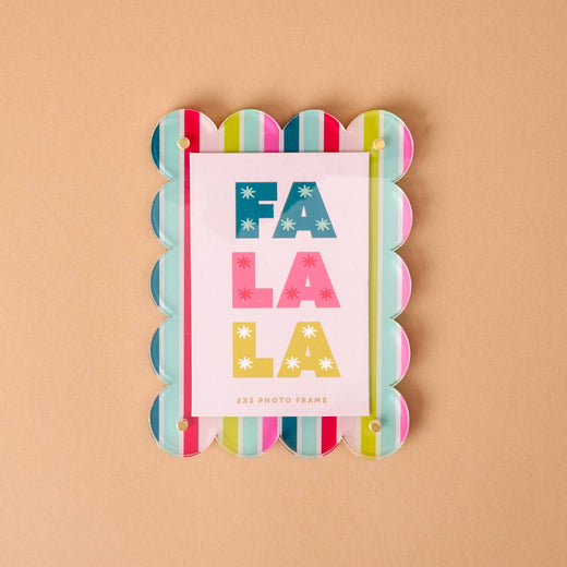 Mini Acrylic Picture Frame Magnet Fa La La