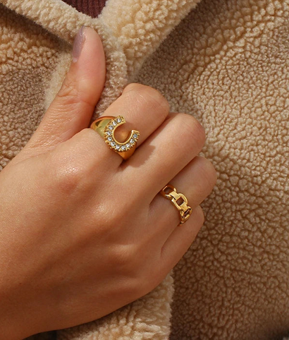 Lucky Horseshoe Signet RIng