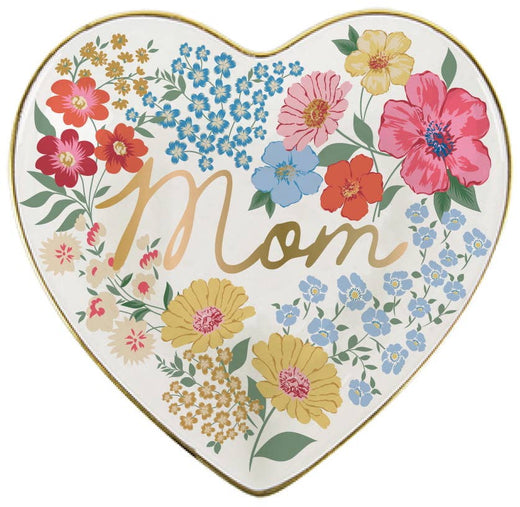 Mom Floral Heart Trinket Tray