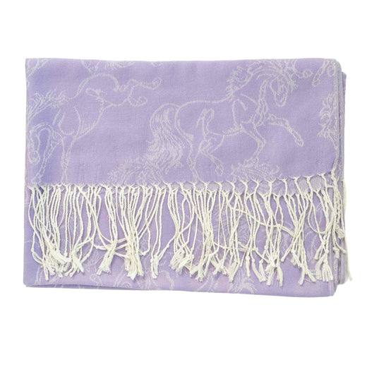 Lila Horses Pashmina Scarf