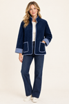 Pinstripe Cobalt Jacket