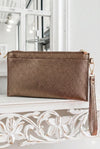 Kathy Woven Compartment Clutch/Crossbody Bag