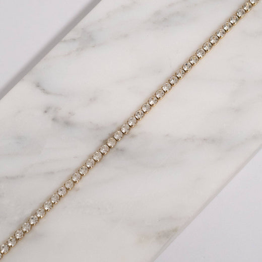 18K Gold PVD CZ Stone Tennis Bracelet