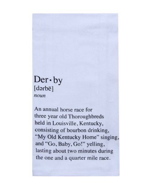 Kentucky Derby Define Derby Tea Towel - Horse Racing