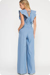 Top Stitch Wide Leg Trousers
