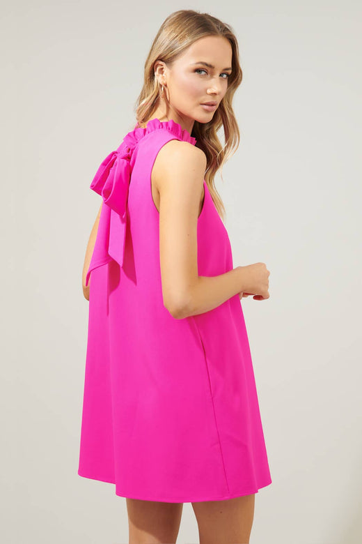 Benson Trapeze Mock Neck Mini Dress
