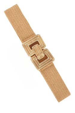 Metal Round Rectangle Elastic Belt