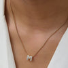 Rhinestone Gold Initial Letter Necklace