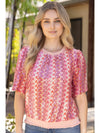 Vertical Stripe Sequins Top