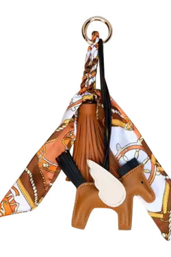 Horse & Tassle Charm  & Scarf Bag Charm