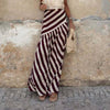 Striped Print Resort Skirt