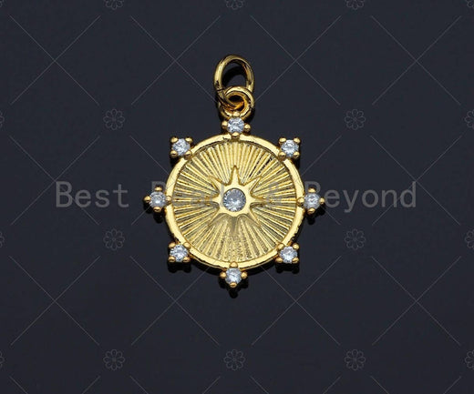 North Star Etched Charm