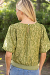 Front Bow Floral Top
