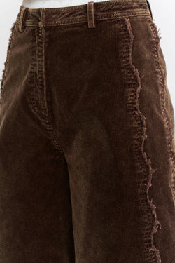 Corduroy Scalloped Trousers