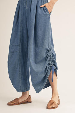 Washed Denim Jumpsuit