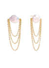 Crew Pearl Chain Studs