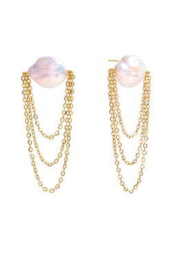Crew Pearl Chain Studs