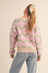 Fuzzy Floral Sweater