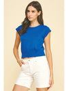 Cap Sleeve Knit Top